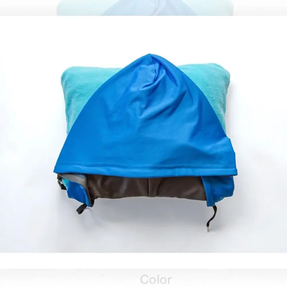 Hoodiepillow 5 in 1 Blue Beach Towel built in hood pockets convertible into bag